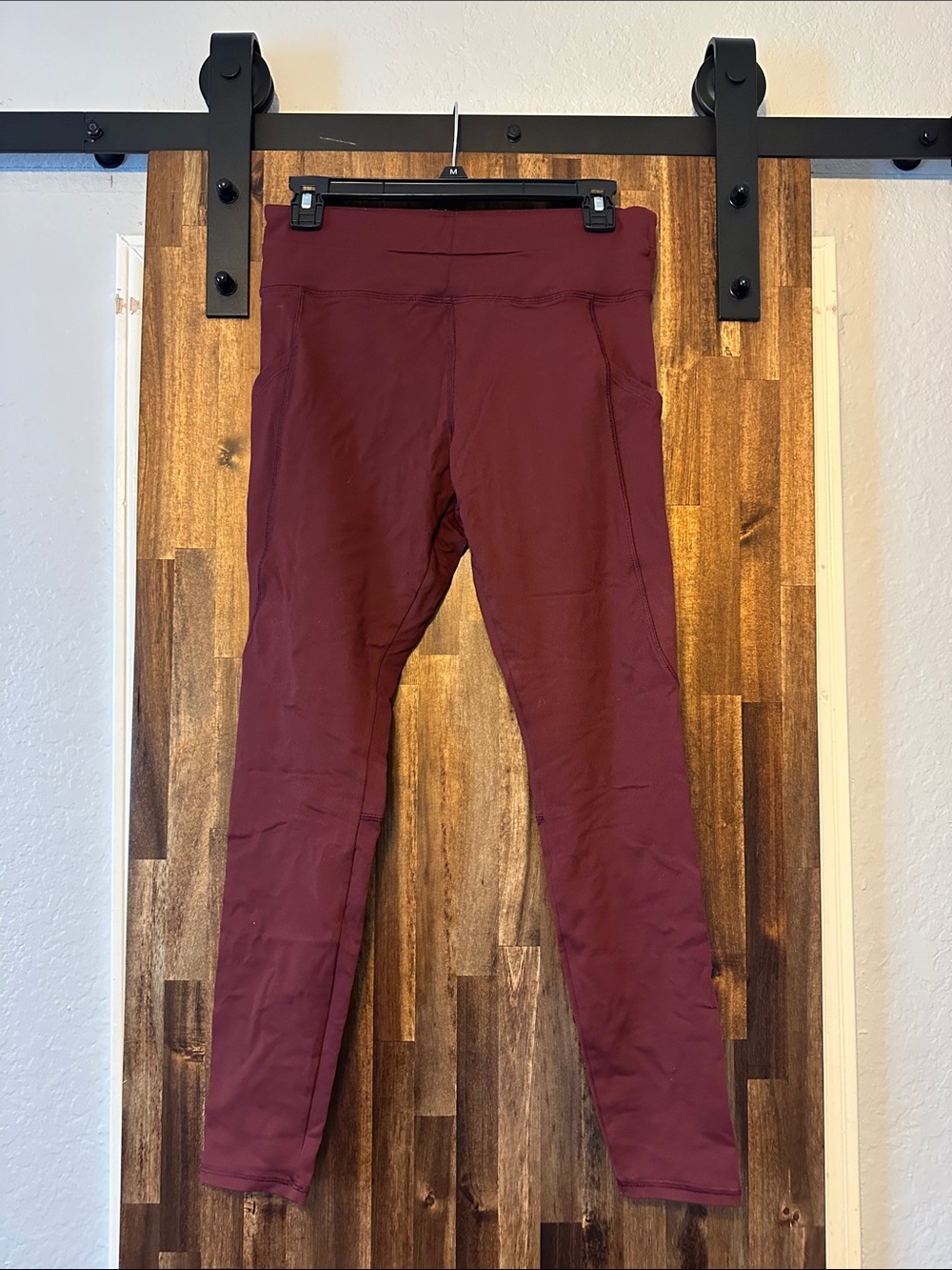 Forever 21 Women’s Burgundy/Maroon High-Waist Leggings